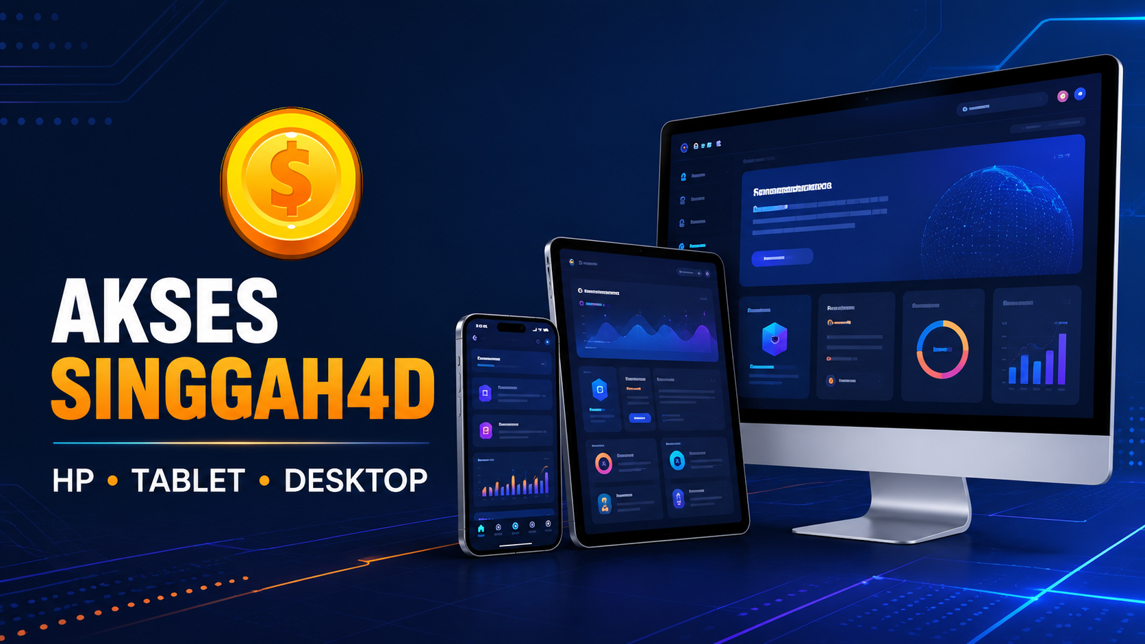 Cara akses SINGGAH4D melalui HP tablet dan desktop
