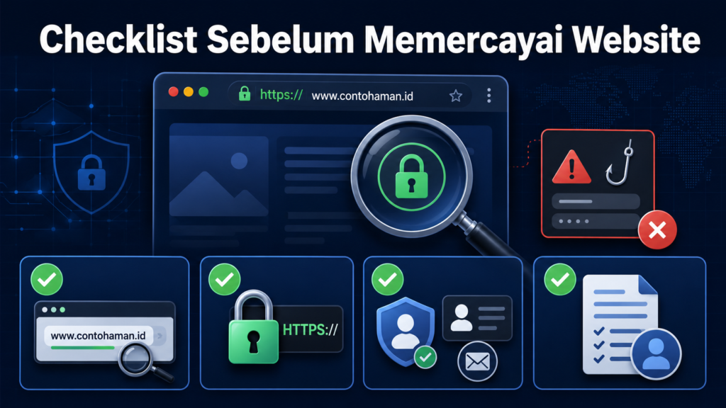Ilustrasi HTTPS melindungi koneksi antara browser dan server