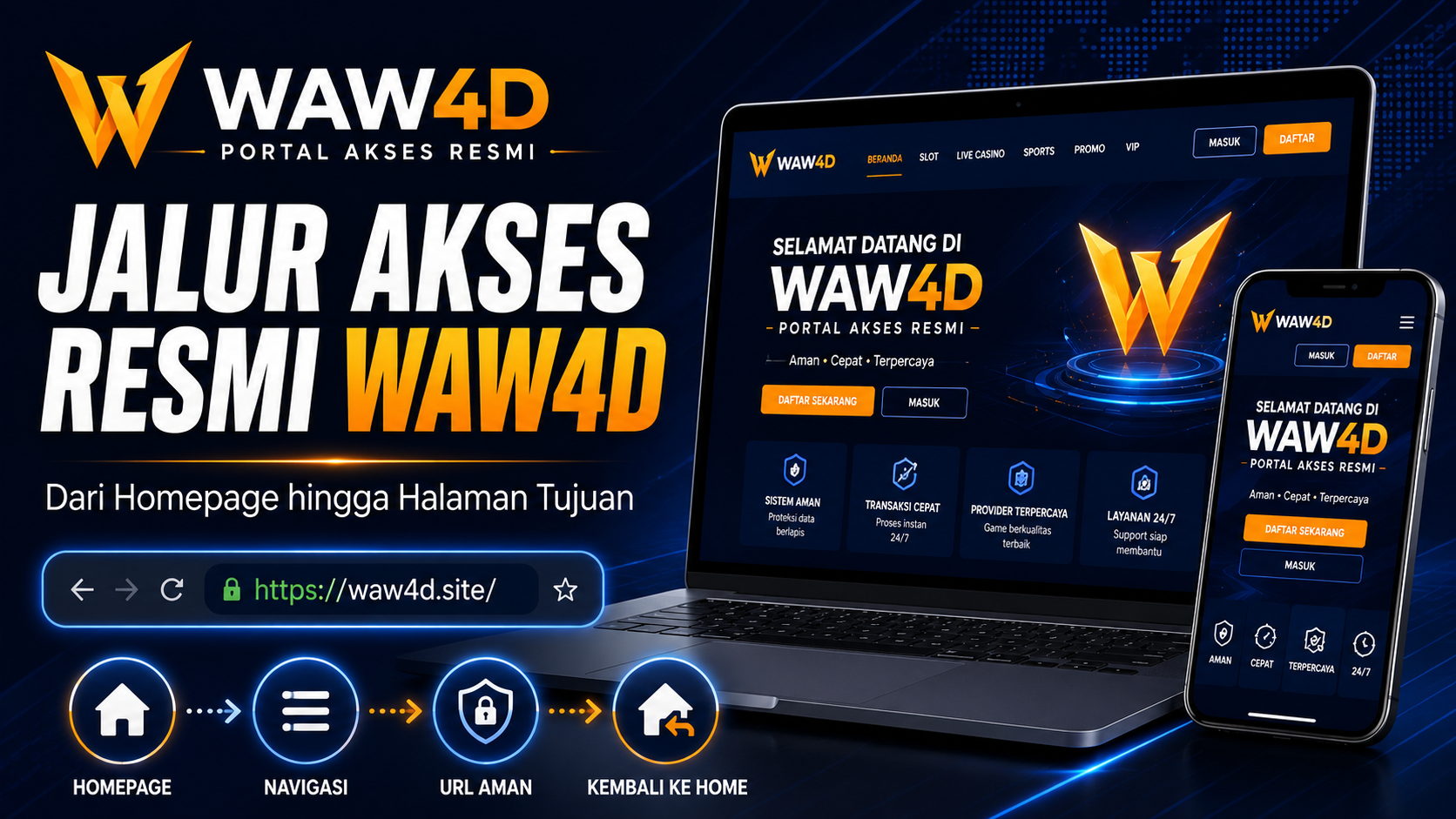 WAW4D sebagai portal akses resmi dari homepage hingga halaman tujuan